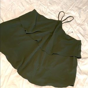 NWT Material Girl Halter Ruffle Tank Top LG